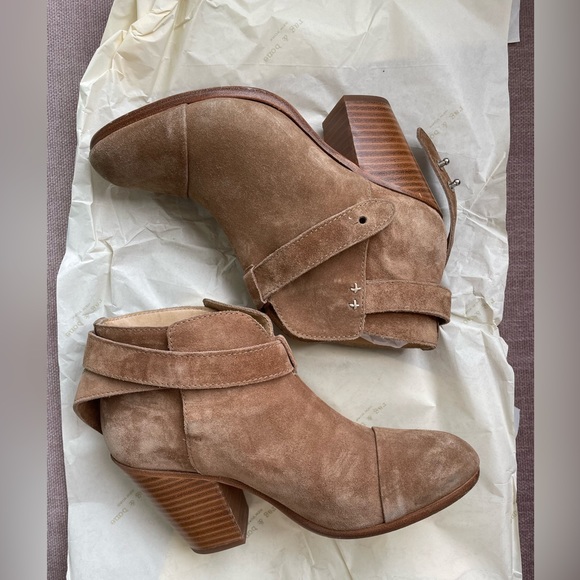 Rag & Bone Harrow Boot in camel suede - Picture 7 of 12